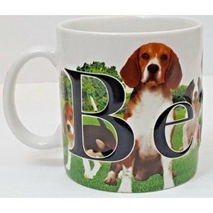 Beagle Coffee Mug Pet Dog Lovers Picture 18 oz Stoneware Embossed Americaware